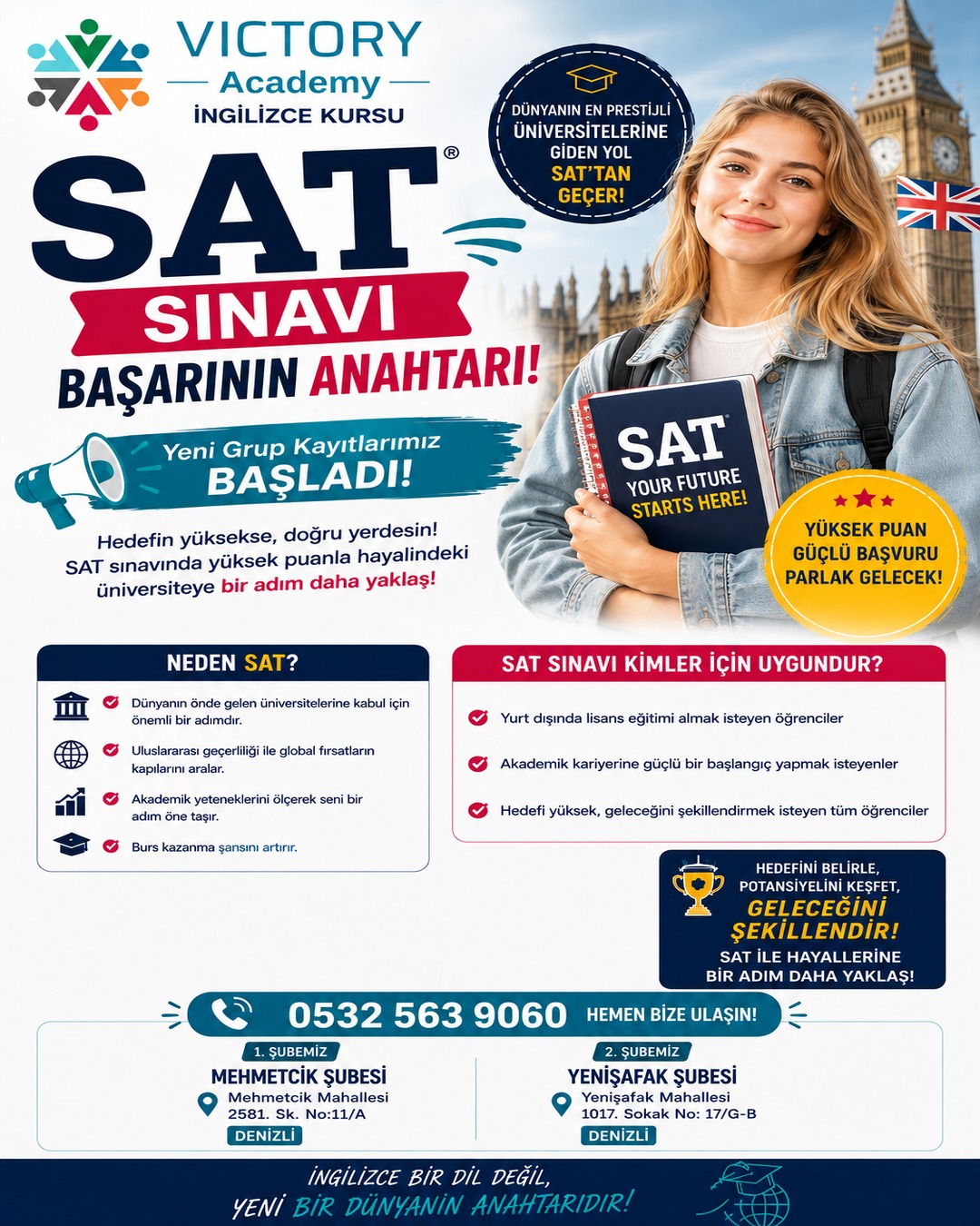 Victory Academy SAT sınavı hazırlık kursu duyurusu